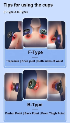 OEM Dark Grey Electric Cupping Kit για το σχεδιασμό Smart Cupping Cups Therapy Massager Sets
