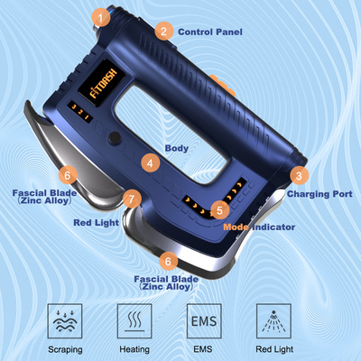 ABS Zinc Alloy Fitdash NMES Smart Multifunctional Fascia Knife για βαθύ μυϊκό μασάζ