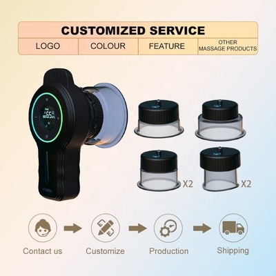 Μέθοδος ελέγχου κουμπιών Fitdash Vacuum Cupping Massager Δυνατότητα αναρρόφησης -10kPa-60kPa