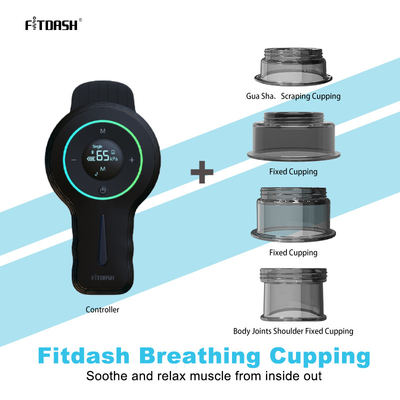 Μέθοδος ελέγχου κουμπιών Fitdash Vacuum Cupping Massager Δυνατότητα αναρρόφησης -10kPa-60kPa