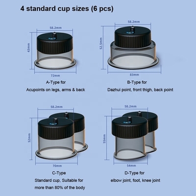 Συσκευή κοπής ονομαστικής ισχύος 7w Cup 1w Fitdash Gua Sha Cupping Stimulate Massage Equipment
