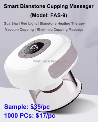 ABS Fitdash Θερματισμένο Gua Sha Scraping Massage Cupping Therapy Set με θεραπεία κόκκινου φωτός